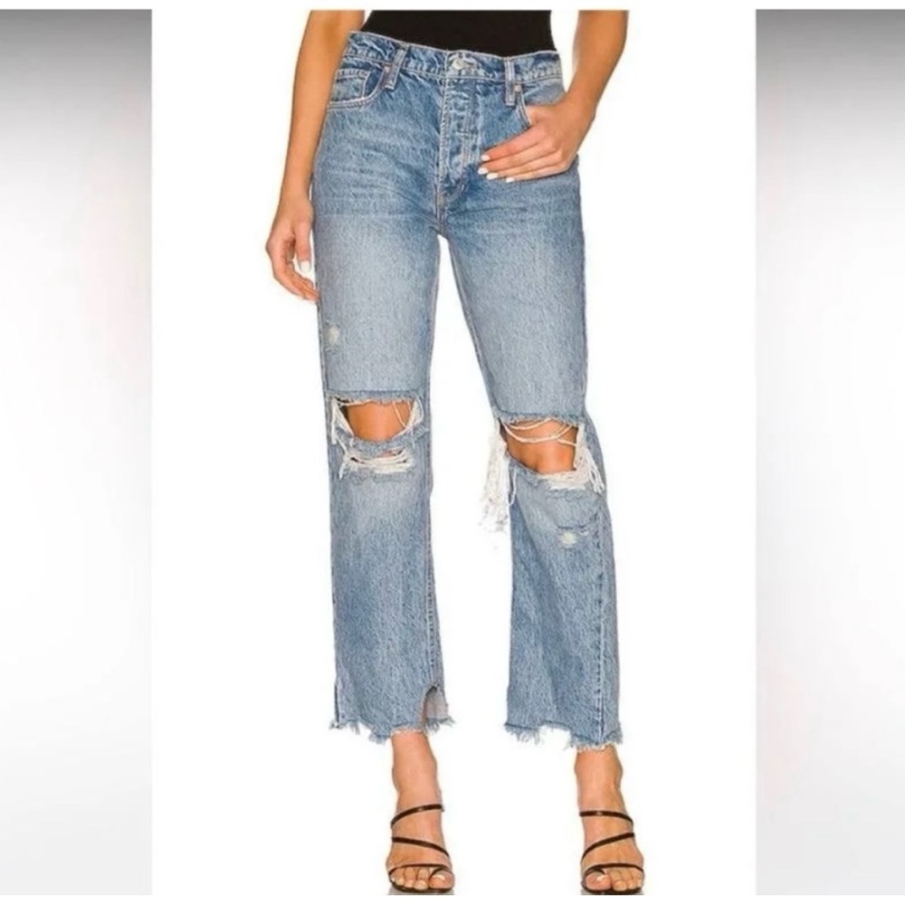Free People We The Free Tapered Baggy High Rise Boyfriend Fit Jeans